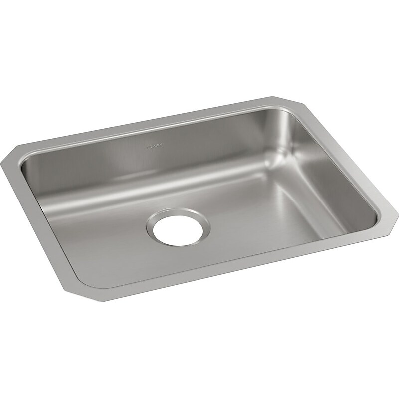 Elkay Lustertone Classic Single-Bowl Undermount Sink, 18.25" x 23.5" x 5.38", Stainless Steel, Lustrous Satin (ELUHAD211555) image 1