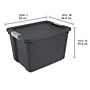 Sterilite 80 Quart Latching Storage Tote, Plastic, Flat Gray (22173V06)~#|#~9911F187-8609-42A9-91E34D7F77F0AE56_sc7