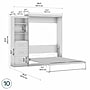 Bestar Pur Queen Murphy Bed with Shelving Unit and Drawers (90W), White (26869-17)~#|#~99164C6B-5F4A-482F-AE556F11D127A2E0_sc7