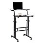 Mind Reader 27.5"- 39" Mobile Adjustable Sit/Stand Desk, Black (SDROLLXL-BLK)~#|#~99167A0D-B9B7-42AC-848D405C747D2B2B_sc7