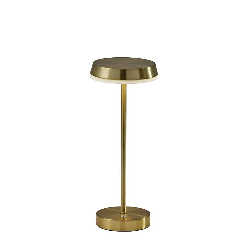 Adesso Tommy LED Table Lamp, Antique Brass (2600-21) image 1