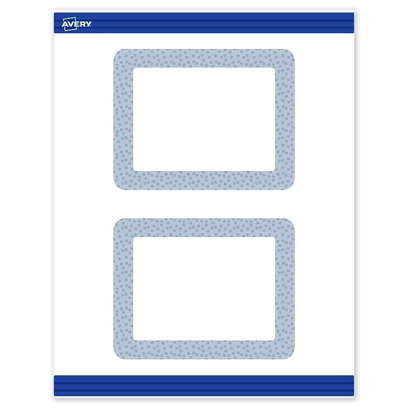 Avery Polka Dots Design Matte Blank Card, White, 20/Pack (S00-F8T) image 1