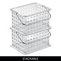 iDESIGN Small Stackable Plastic Storage Bin, Clear, 3/Pack (29409M3)~#|#~99230C25-0A9A-45AB-BDBF0017AA3C6BFD_sc7