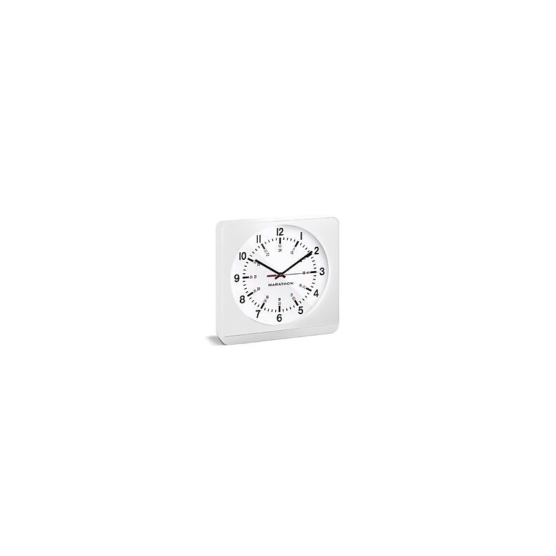 Marathon Large 12" Analog Clock, White (CL030057WH-WH1) image 1