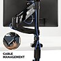 Fellowes Platinum Series Dual Stacking Adjustable Monitor Arm, Up to 27", Black (8043401)~#|#~99280461-41EF-47FA-92A4BA911B412A9F_sc7