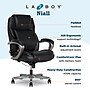 La-Z-Boy Niall AIR Lumbar Pro+ Ergonomic Vegan Leather Executive Big & Tall Chair, 400 lb. Capacity, Black (60114-BLK)~#|#~9928E34A-0F03-4983-9572836E04D02DBD_sc7