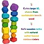 Extasticks Stackalino Wooden XL Balancing Stacking Rocks, 17/Pack (EXAE3309)~#|#~992A2315-6F8F-4DBE-892CDEF18F7BB18C_sc7