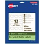 Avery EcoFriendly Laser/Inkjet Decorative Edge Multipurpose Labels, 2-9/32" x 1-27/32", White, 300/Pack (94603)~#|#~9931DEFF-9BD8-46DF-A88C7D721B133634_sc7