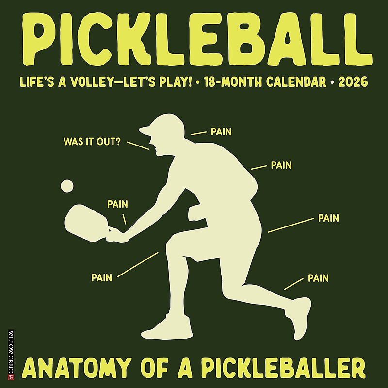 2026 Willow Creek Pickleball 12" x 12" Monthly Wall Calendar (52372) image 1