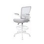 Boss Flip Arm Mesh/Fabric Stool with Footrest and Lumbar Support, Gray/White (B16366WT-GY)~#|#~993B7C7D-588C-46A5-AFE904A45FEBFB27_sc7