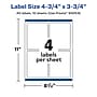 Avery Laser/Inkjet Rectangle Waterproof Multipurpose Labels, 3.75"  x 4.75", White, 40/Pack (94254)~#|#~993C27EC-D1A9-466E-95646AD2670FF73A_sc7