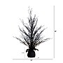 Nearly Natural 3' Pre-Lit Halloween Black Twig Artificial Fall Tree in Burlap Planter with 52 Warm White LED Lights (T4748)~#|#~993CE89F-E82E-4F17-A10D620F95162ECA_sc7