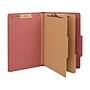 Staples 60% Recycled Pressboard Classification Folder, 2-Dividers, 2.5" Expansion, Legal Size, Red, 10/Box (ST18338/TR18338)~#|#~993D709F-9ED5-477C-98162F6A7133500D_sc7