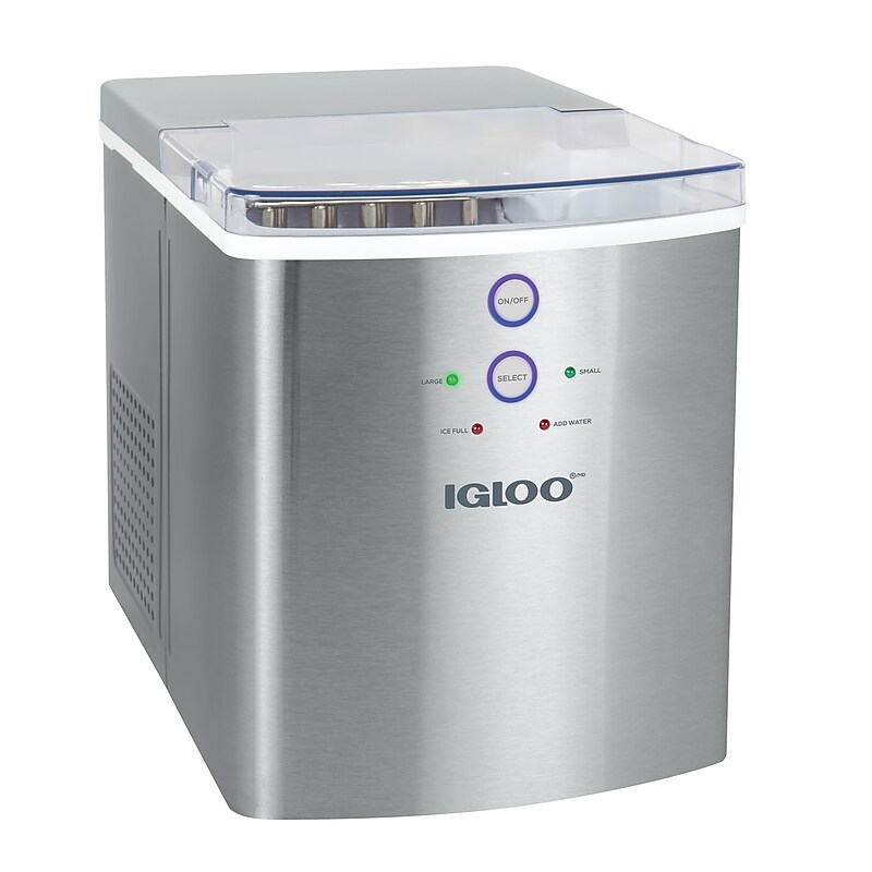 Igloo 33-Pound Automatic Portable Countertop Ice Maker Machine, Stainless Steel (IGLICEB33SS) image 1