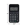 Staples 8-Digit Battery & Solar Basic Pocket Calculator, Black (ST130-CC)~#|#~99415EBE-7E66-4A8F-BCA62F56C8A952E4_sc7