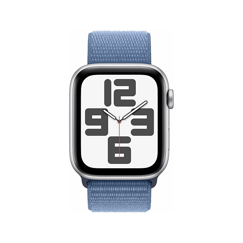 Apple Watch SE (GPS), Silver/Winter Blue, 44mm (MREF3LL/A) image 1