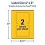 Avery Laser/Inkjet Rectangle Multipurpose Labels, 4" x 5", Bright Yellow, 80/Pack (94253)~#|#~99451AEE-02E8-413B-96B55AB338346858_sc7