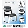 Boss Armless Leather Sled Base Side Chair, Black (B9539)~#|#~9947C46C-DF2F-4398-B528B12D1AFAD459_sc7