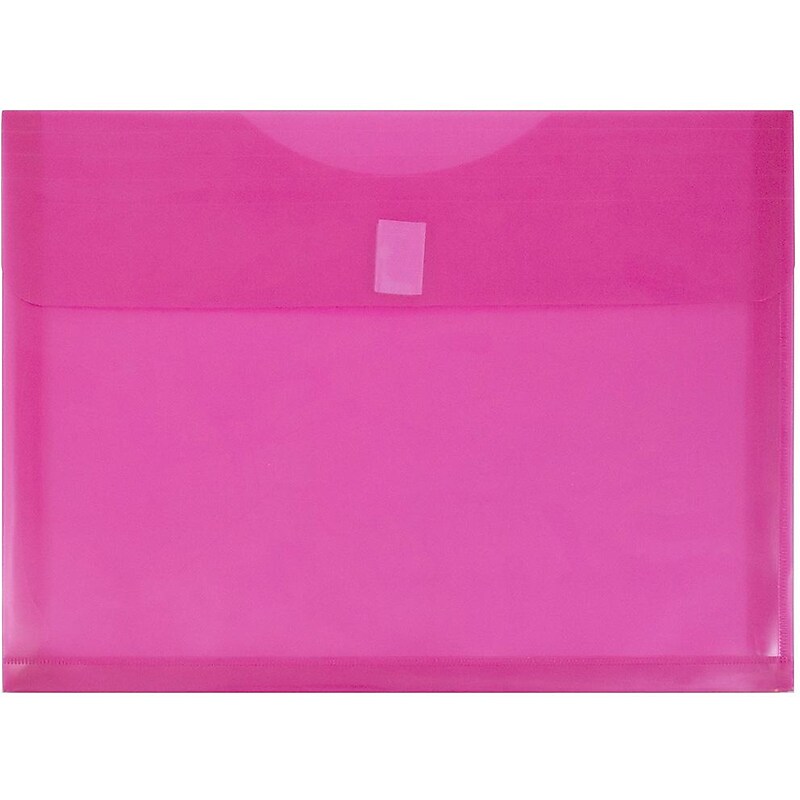 JAM Paper Premium Plastic Document File, Letter, Fuchsia Pink, 3/Pack (218V1FUX3) image 1