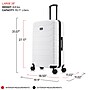 InUSA Trend 28" Hardside Suitcase, 4-Wheeled Spinner, TSA Checkpoint Friendly, White (IUTRE00L-WHI)~#|#~9949C07B-05F4-4A46-ACD2679052FB94F1_sc7