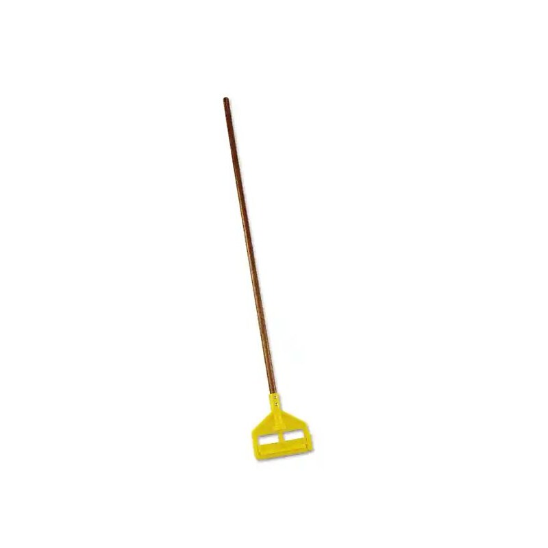 Rubbermaid Invader Wood Side-Gate Wet-Mop Handle, 54", Natural/Yellow (RCPH115) image 1