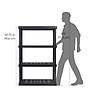 Iris 4-Shelf Plastic Shelving Unit, 55.8" x 35.9" x 17.9", Black (140099)~#|#~995790BC-CBE8-4DF5-997344CFC7D969E6_sc7