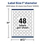 Avery Laser/Inkjet Round Multipurpose Labels, 1" Dia, Matte White, 2400 Labels/Box (94500)~#|#~995E0921-0E8B-4EA0-987CC7AA105AE0EE_sc7