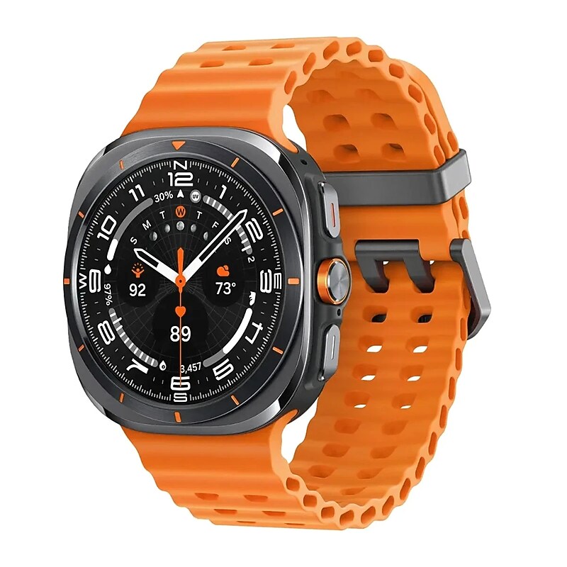 Samsung Galaxy Watch Ultra Smart Watch, GPS/GLONASS/Galileo, 47mm, Titanium Gray Case, Orange Band image 1