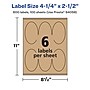 Avery Laser/Inkjet Oval Multipurpose Labels, 4.25" x 2.5", Kraft Brown, 600 Labels/Box ( 94058)~#|#~99614C99-3C53-4928-84DA8E954B2DF4B5_sc7