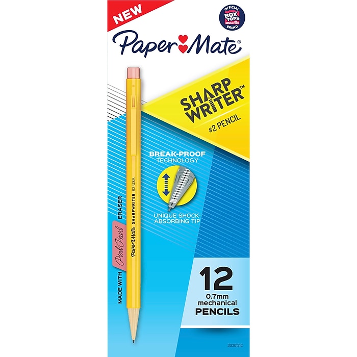 Paper Mate Sharpwriter Mechanical Pencil, 0.7mm, #2 Medium Lead