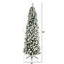 Nearly Natural 8' Slim Flocked Montreal Fir Artificial Christmas Tree with 400 Warm White LED Lights (T3312)~#|#~9964F219-8791-426F-AE6E195D00A0F7EA_sc7