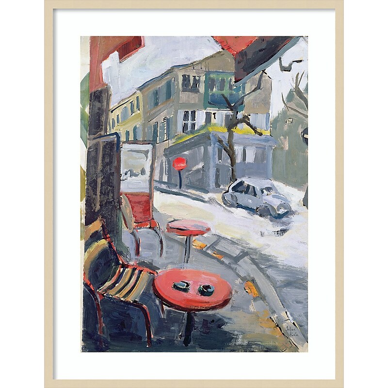 Amanti Art Brea Tobacco Shop Paris by Anne Durham Wood Framed Wall Art Print, 32" x 41" (A42677451197) image 1