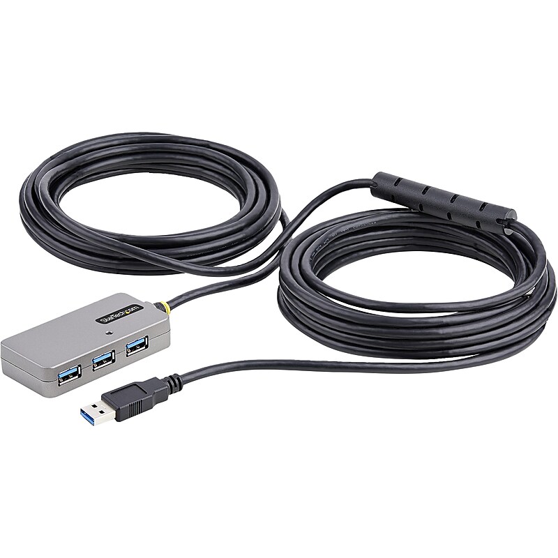 StarTech 4-Port USB 3.0 Extender Hub, Silver/Black (U01043-USB-EXTENDER) image 1