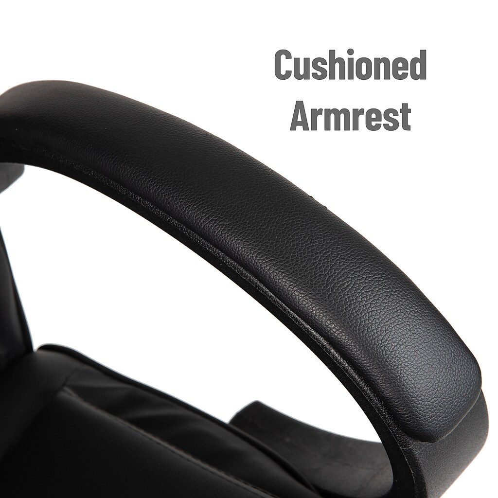 Cushioned armrest close-up