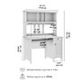 Bush Furniture Salinas 48"W Small Computer Desk with Hutch, Antique White (MY72208-03)~#|#~996D61BD-08A3-4BDB-B87D47E2B90F1718_sc7