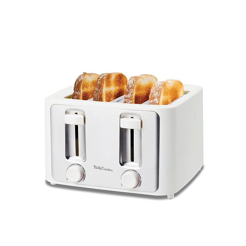 Betty Crocker 4-Slice Pop-Up Toaster, White (BC-5635W) image 1