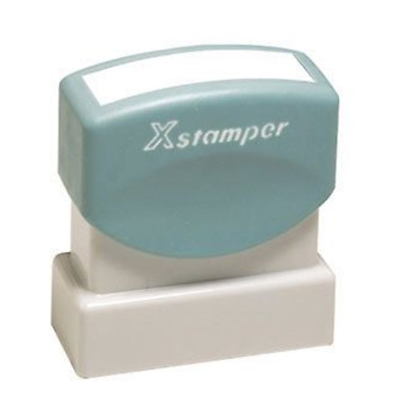 Xstamper 2-Color Title Stamps, "RECEIVED" Blue/Red Ink (036033) image 1