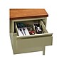 Hirsh 48"W Single-Pedestal Desk, Putty/Oak (20091)~#|#~9982D5BA-4285-4E0F-832F53F5B68B7CA0_sc7