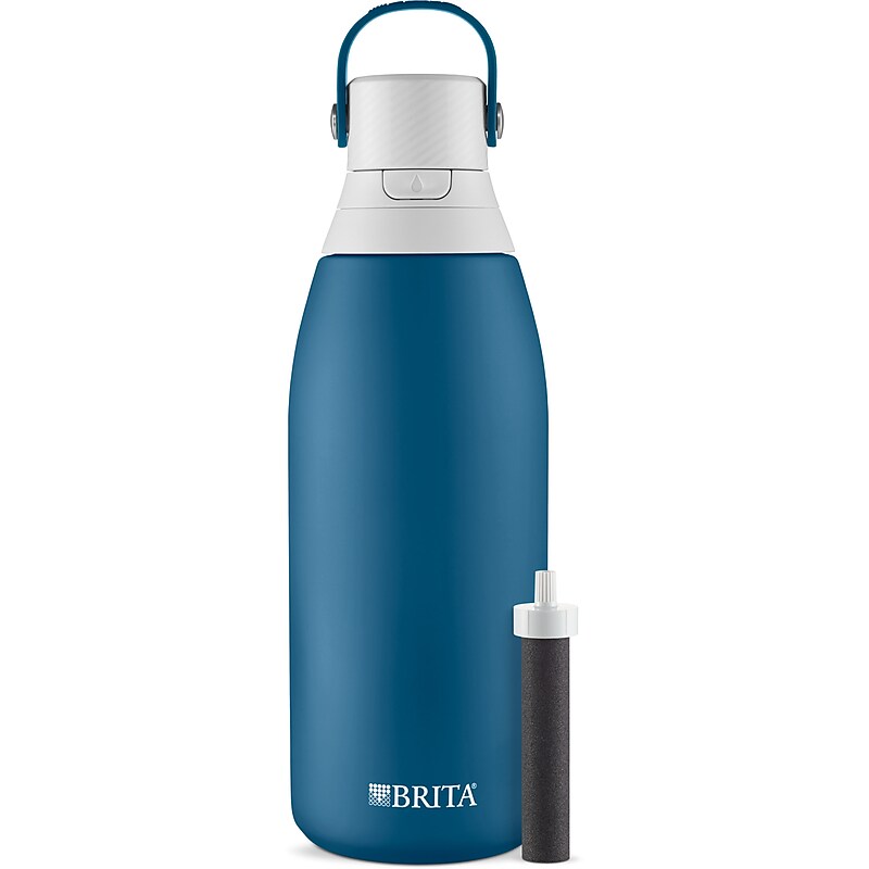Brita Stainless Steel Filtered Water Bottle, 32 oz., Marina (36533) image 1