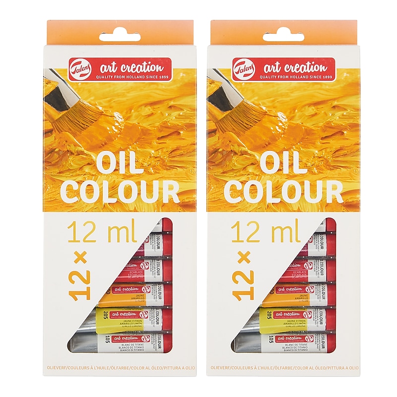 Talens Art Creation Oil Paint, Assorted Colors, 12mL, 12/Set, 2 Sets/Bundle (TLN9020112M-2) image 1