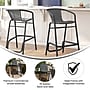 Flash Furniture Lila Indoor-Outdoor PE Rattan Restaurant Barstool, Gray, 2/Pack (2SDA632032RGY)~#|#~99886DFC-2839-4A6C-B6E09C04C2F36493_sc7
