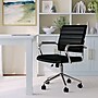 Martha Stewart Piper Faux Leather Swivel Executive Chair, Black/Polished Nickel (CH2209212BK)~#|#~998A051E-75F7-4738-891417A3838557D5_sc7