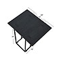 Household Essentials Jamestown 12"W x 19"D Laminate Side Table, Black Oak/Black (8194-1)~#|#~998AE25D-CA59-4C74-85538028AF4FB454_sc7