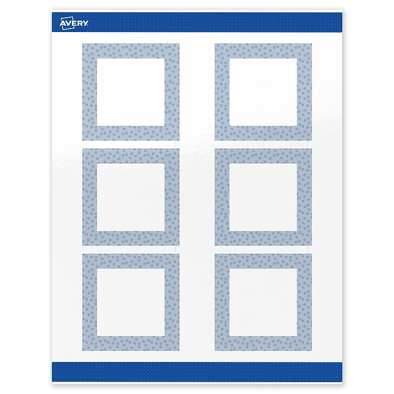Avery Laser/Inkjet Square Multipurpose Labels, 3" x 3", White, 60/Pack (S00-F8E) image 1