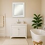 Amanti Art Flair Soft White Narrow Frame Wall Mirror, 4" x 20" (A42674960744)~#|#~9998C64B-3E87-44DD-8AE5F76F2D240D47_sc7