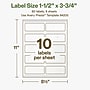 Avery Hemp Rectangle Laser/Inkjet Multipurpose Labels, 1-1/2" x 3-3/4", Off-White (80/Pack)~#|#~999DC3BE-CE10-41F6-A13A9E9712737C67_sc7