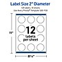 Avery Circle Multipurpose Labels, 2" Dia., White, 120/Pack (19479370464)~#|#~999F04A1-6087-4167-85A14BE9FBF58A8D_sc7