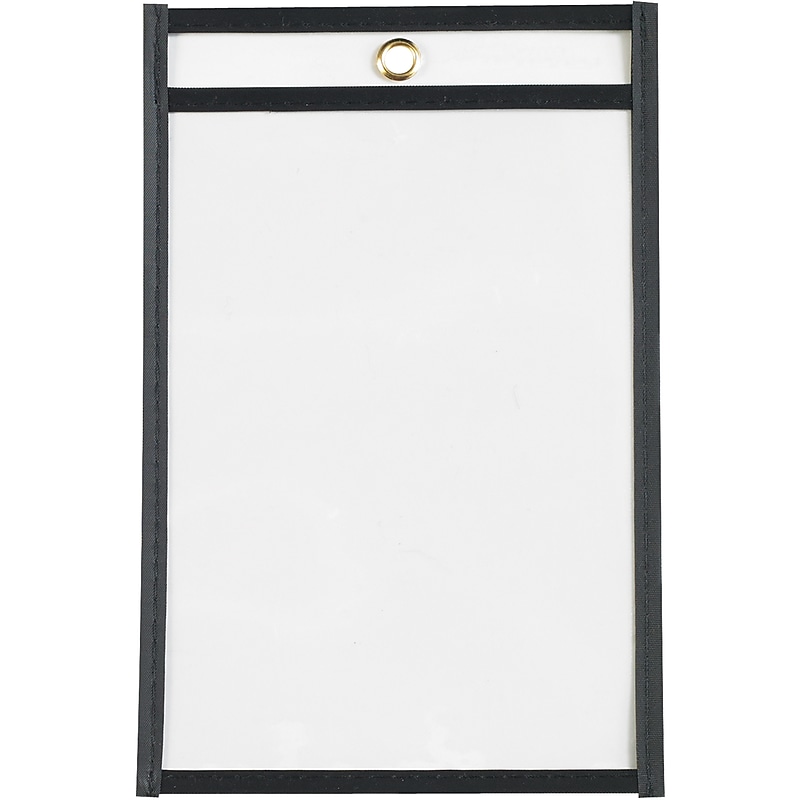 Partners Brand Standard Weight Job Ticket Holder, 8" x 5", Black, 25/Carton (JTH102) image 1