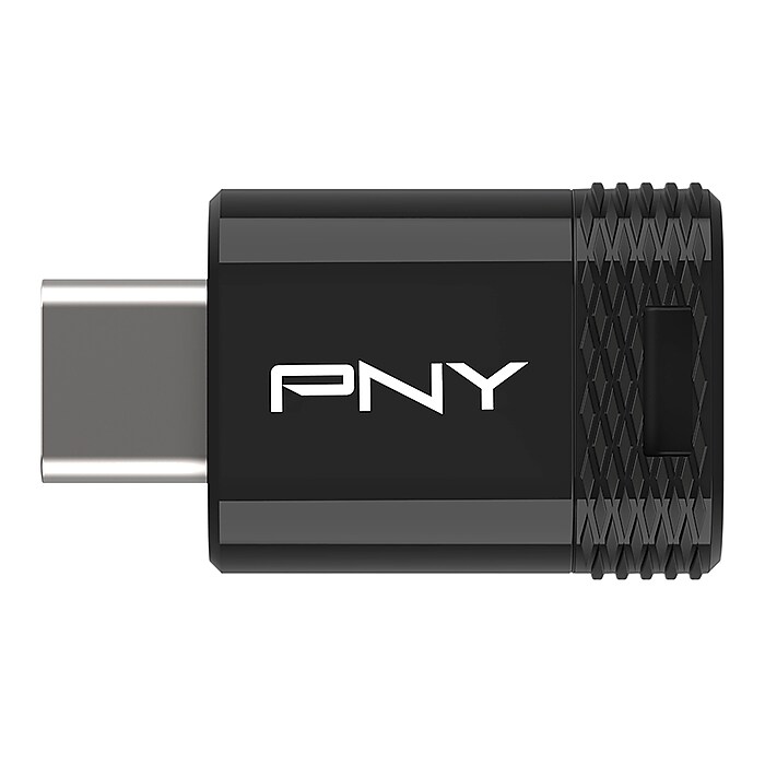 PNY Elite-X Fit 128GB USB 3.2 Type-C Flash Drive, Black (P