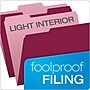 Pendaflex Recycled File Folder, 1/3-Cut Tab, Assorted, Letter Size, Burgundy, 100/Box (4210 1/3 BUR)~#|#~99AC6136-82A3-43E5-8A14DDBC6F9368BF_sc7